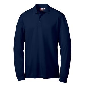 NWT Clique Navy Blue Mens Long Sleeve Evans Polo